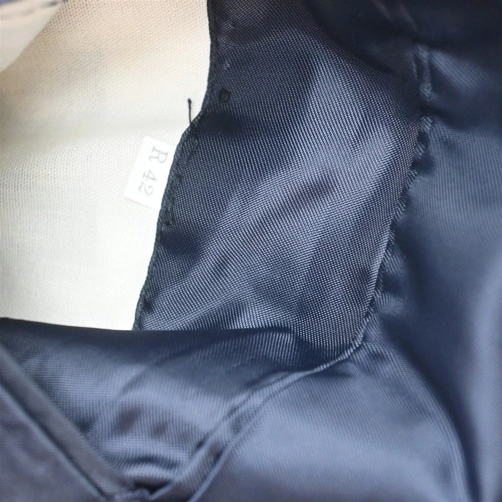 Vtg USA Made Double Breasted 42S 36x30 Navy Blue Wool Mens Jacket Pants Suit